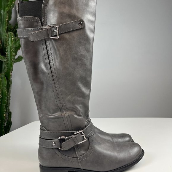 Call it spring under the knee boots gray size 11 - Picture 4 of 7